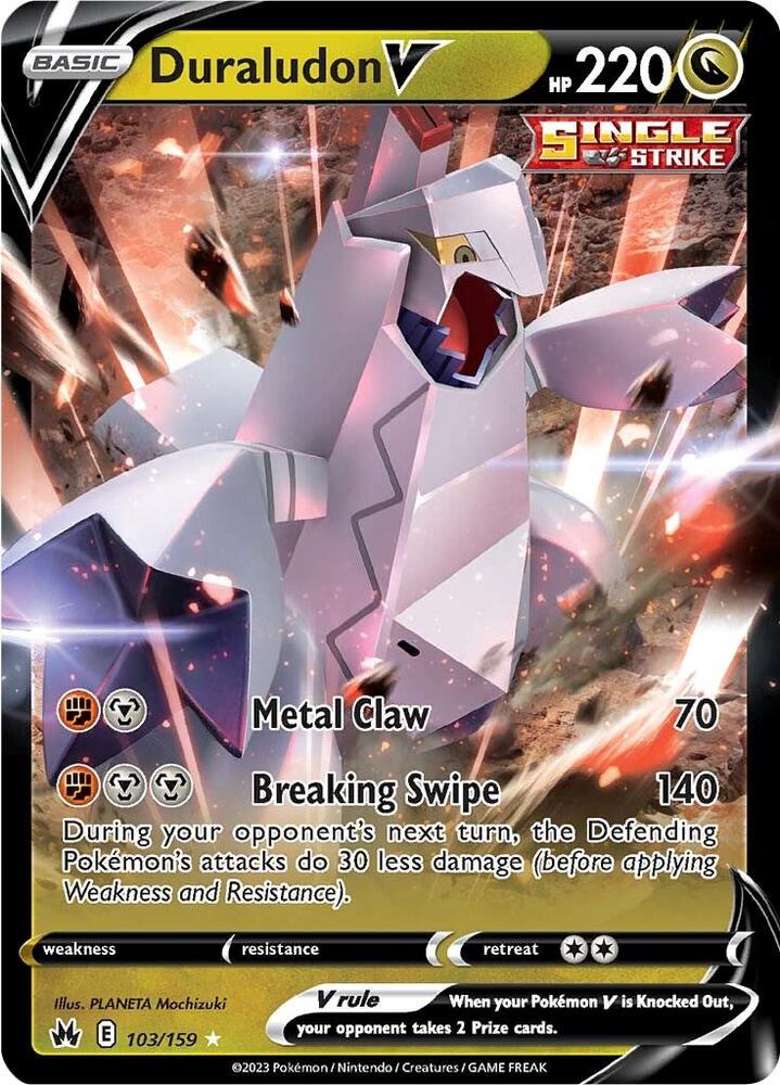 Duraludon V Ultra Rare Crown Zenith 103/159 NM (Back)