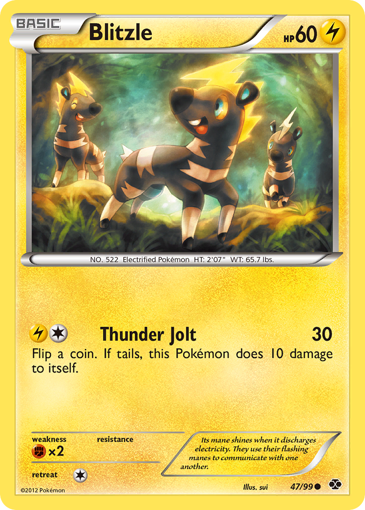 Blitzle 47/99 Pokémon Next Destinies (2012) English card — catalogue reference
