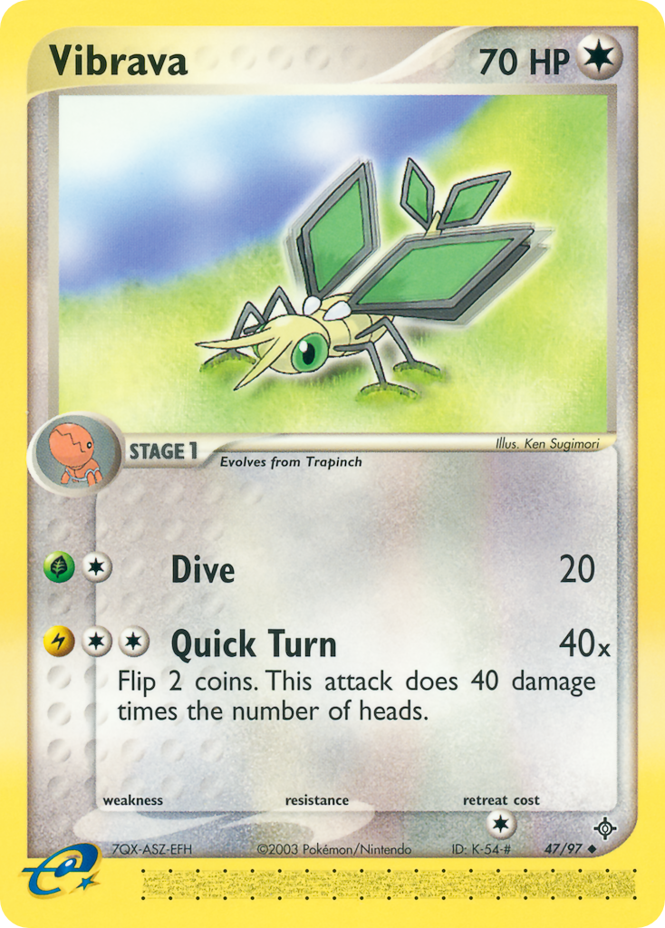 Vibrava 47/97 — Pokémon EX Dragon