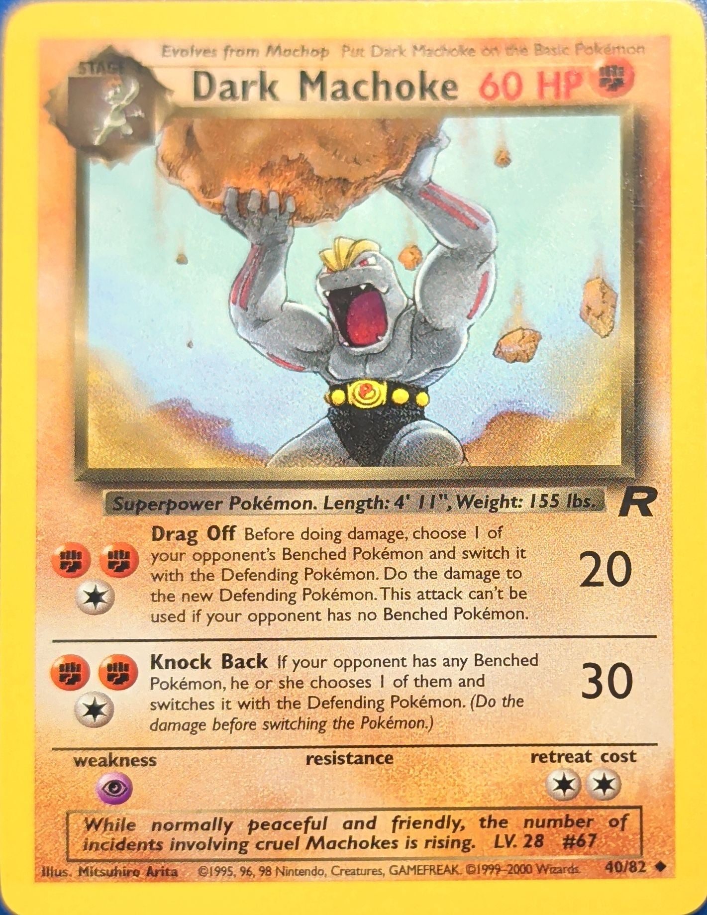 Dark Machoke Uncommon Team Rocket 40/82 MP