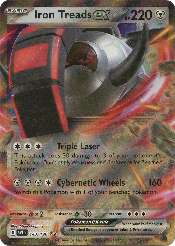 Iron Treads ex Double Rare SV01: Scarlet & Violet Base Set 143/198 MP (Back)