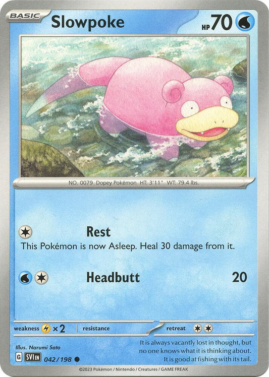 Slowpoke - Common SV01: Scarlet & Violet Base Set 042/198 MP (Back)