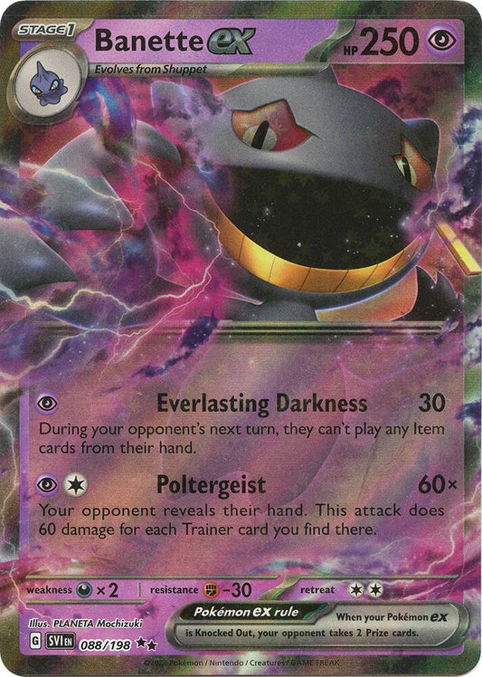 Banette ex Double Rare SV01: Scarlet & Violet Base Set 088/198 MP (Back)