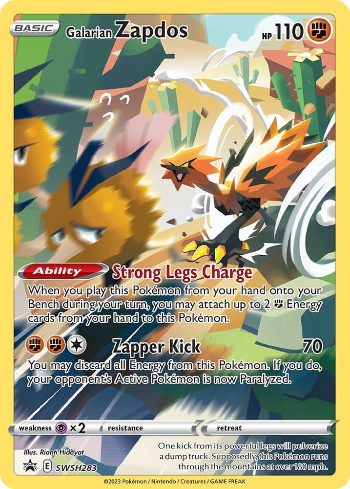 Galarian Zapdos Promo SWSH: Sword & Shield Promo Cards SWSH283 MP (Back)
