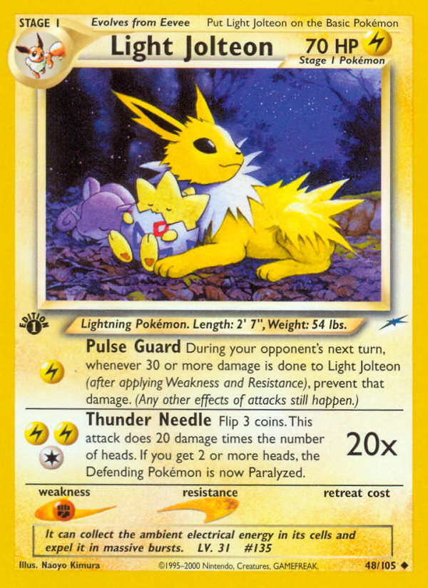 Light Jolteon 48/105 — Pokémon Neo Destiny
