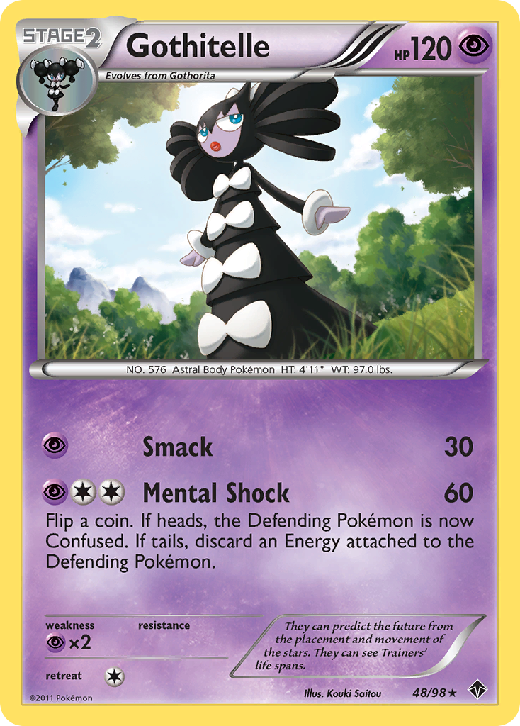 Gothitelle 48/98 Pokémon Emerging Powers (2011) English card — catalogue reference