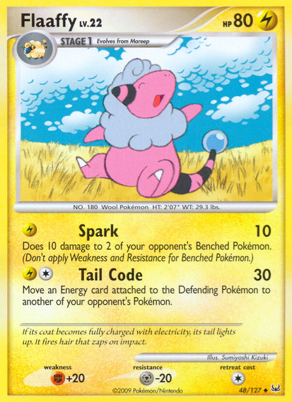 Flaaffy 48/127 Pokémon Platinum (2009) English card — catalogue reference