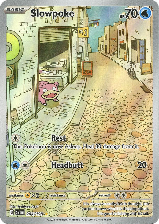 Slowpoke Illustration Rare SV01: Scarlet & Violet Base Set 204/198 MP (Back)