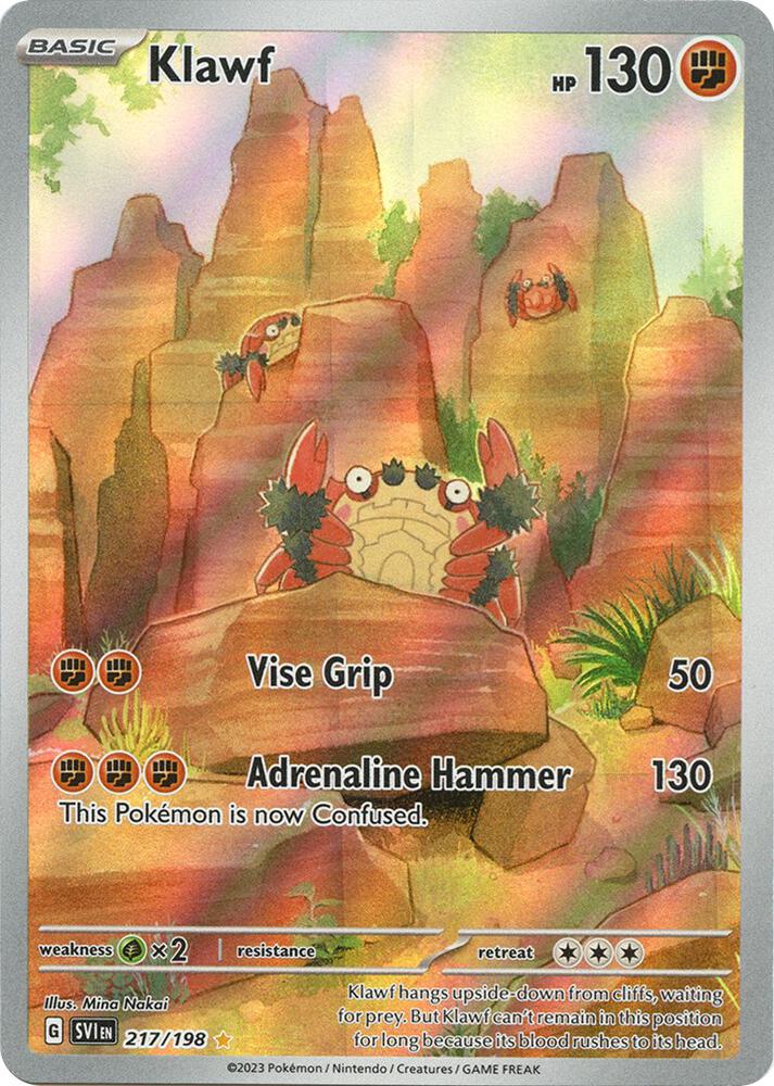 Klawf - Illustration Rare SV01: Scarlet & Violet Base Set 217/198 MP (Back)