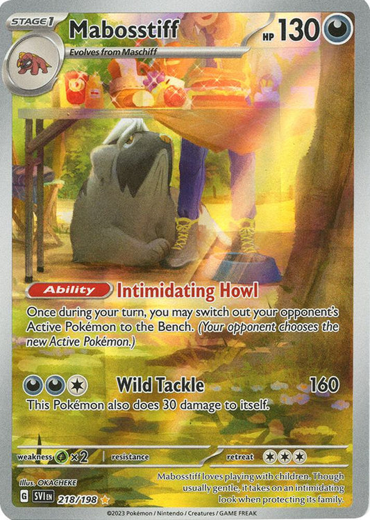 Mabosstiff - Illustration Rare SV01: Scarlet & Violet Base Set 218/198 MP (Back)