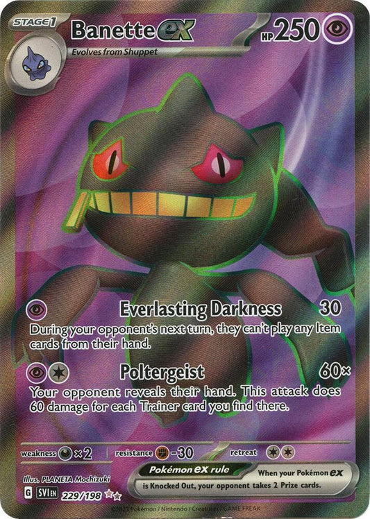 Banette ex - Ultra Rare SV01: Scarlet & Violet Base Set 229/198 MP (Back)