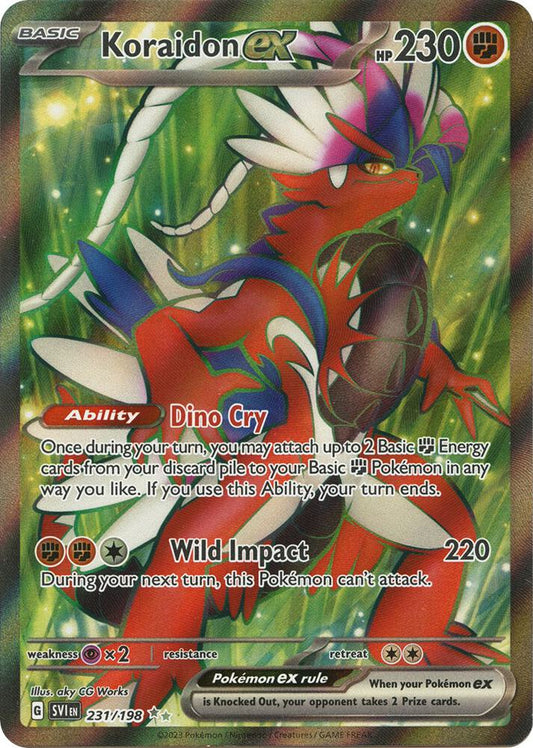 Koraidon ex - Ultra Rare SV01: Scarlet & Violet Base Set 231/198 MP (Back)