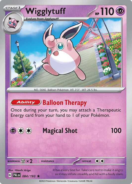 Wigglytuff Rare SV02: Paldea Evolved 084/193 MP (Back)