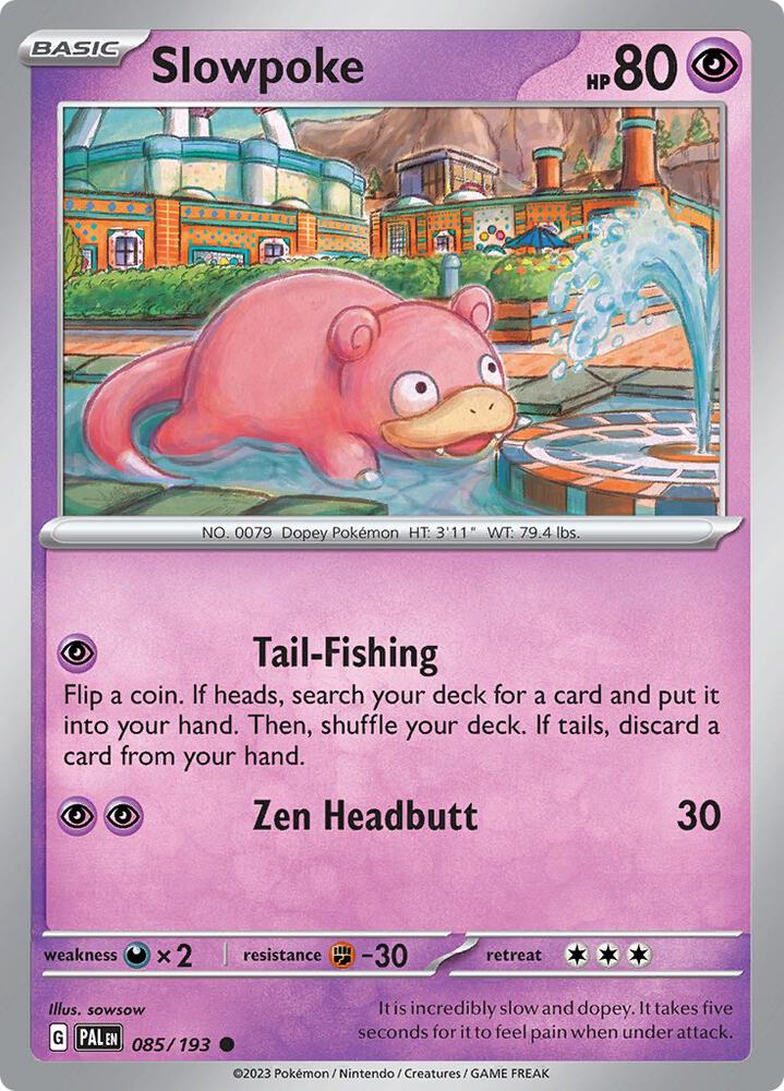 Slowpoke Common SV02: Paldea Evolved 085/193 MP (Back)