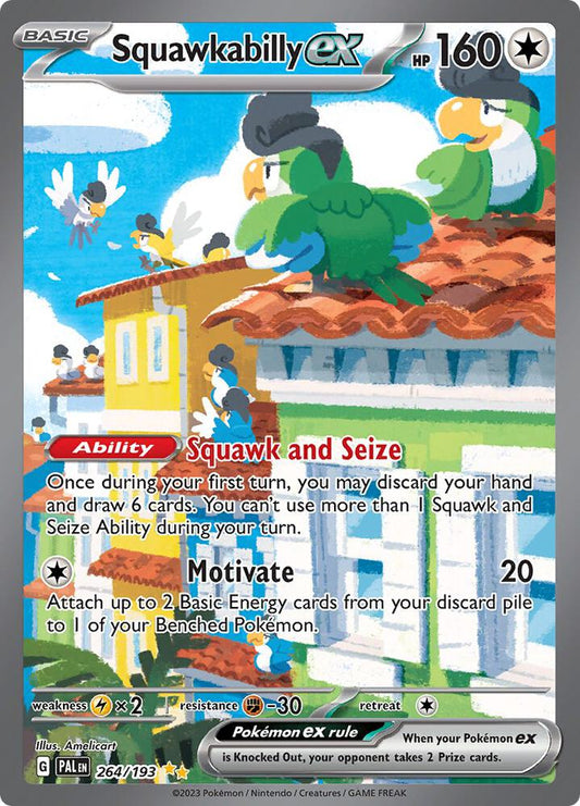 Squawkabilly ex Special Illustration Rare SV02: Paldea Evolved 264/193 NM (Back)