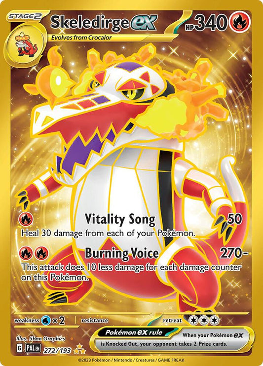 Skeledirge ex Hyper Rare SV02: Paldea Evolved 272/193 NM (Back)