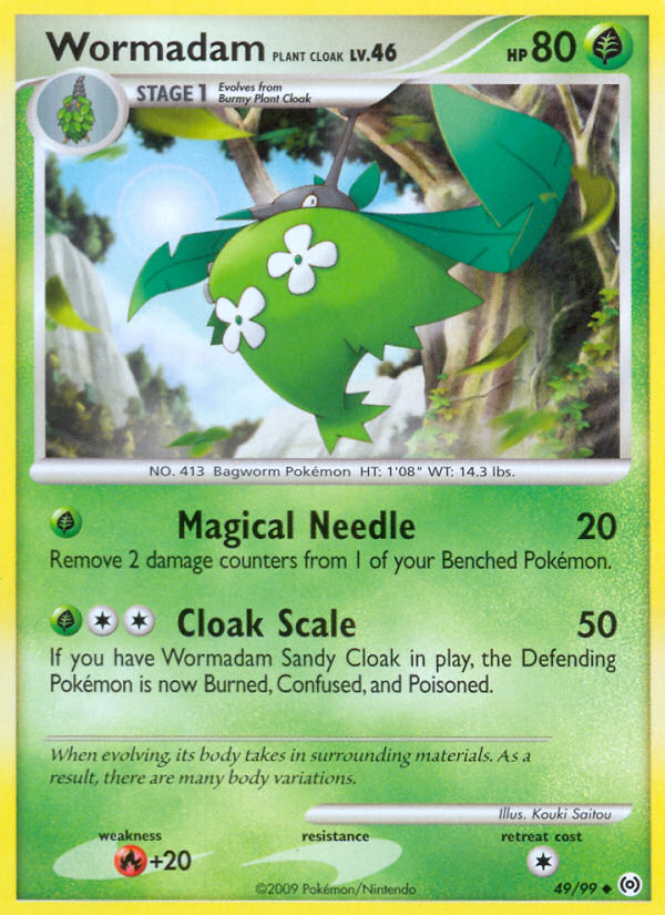 Wormadam Plant Cloak 49/99 Pokémon Arceus (2009) English card — catalogue reference