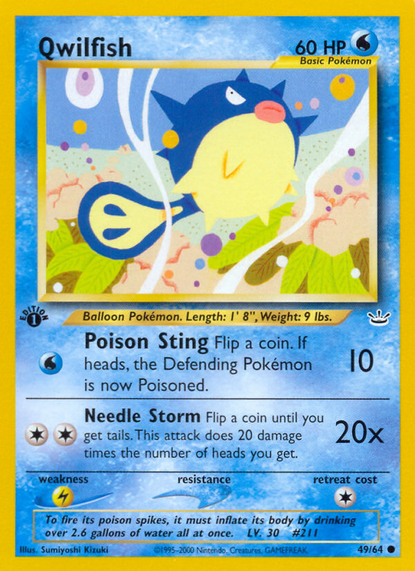 Qwilfish 49/64 — Pokémon Neo Revelation