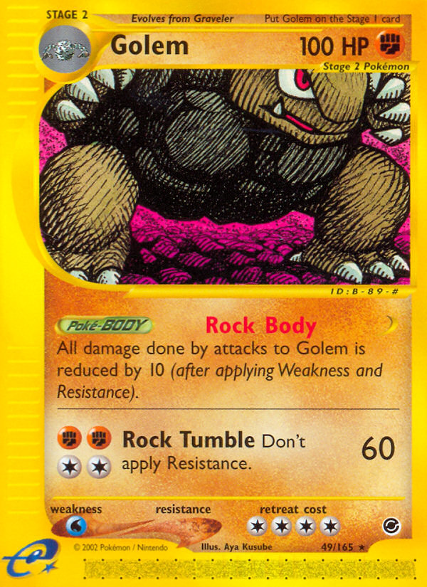 Golem 49/165 — Pokémon Expedition Base Set