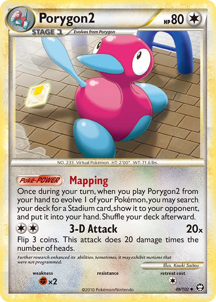 Porygon2 49/102 Pokémon Triumphant (2010) English card — catalogue reference