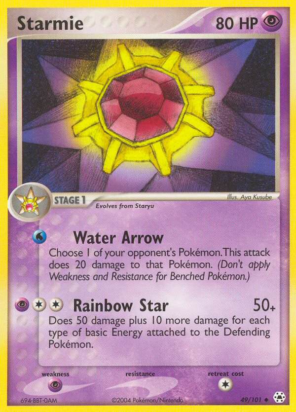 Starmie 49/101 EX Hidden Legends 2004