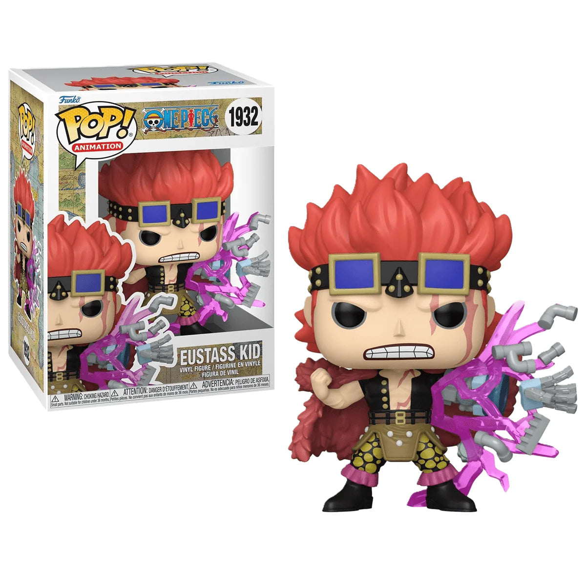 Funko Pop! Eustass Kid figure with packaging on a white background