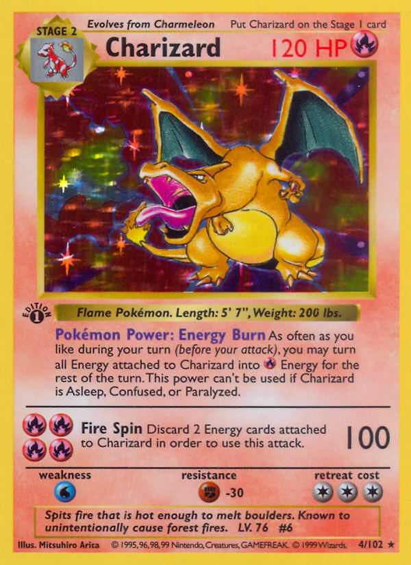 Charizard 4/102 Pokémon Base Set card