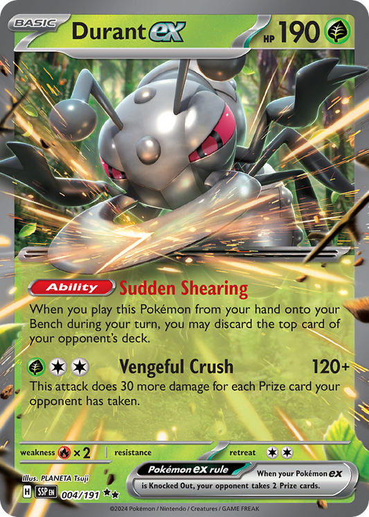 Pokemon Durant ex Surging Sparks 004/191