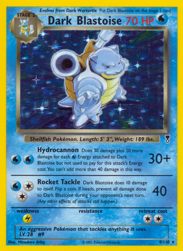 Dark Blastoise 4/110 — Pokémon Legendary Collection