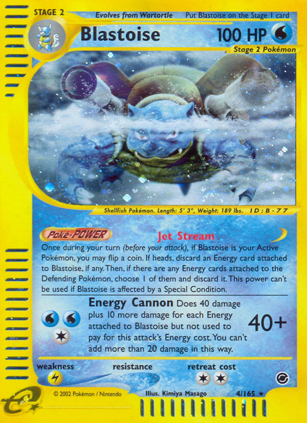 Blastoise 4/165 — Pokémon Expedition Base Set