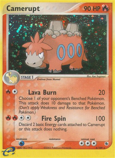 Camerupt 4/109 — Pokémon EX Ruby & Sapphire
