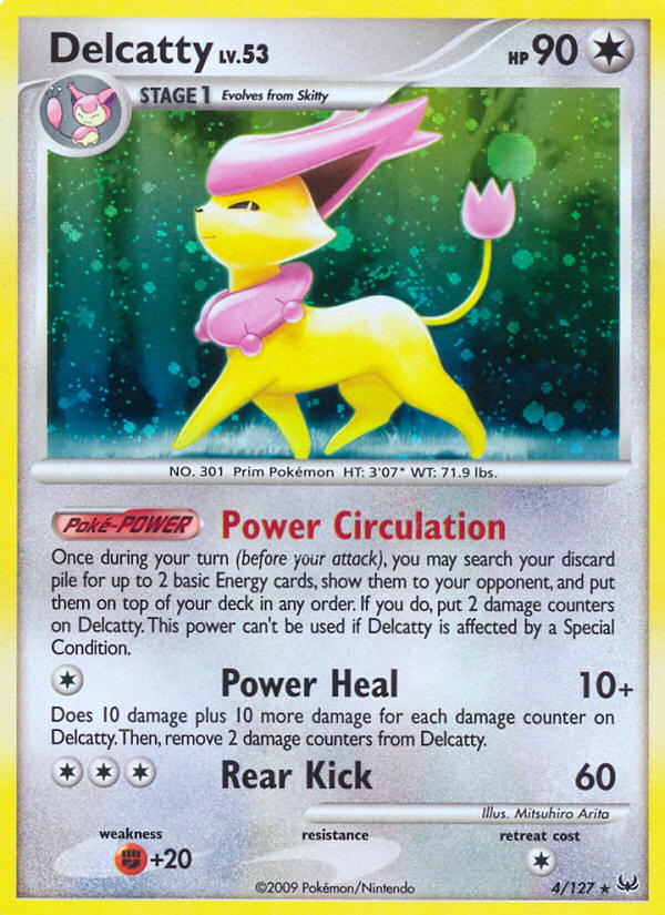 Delcatty 4/127 Pokémon Platinum (2009) English card — catalogue reference
