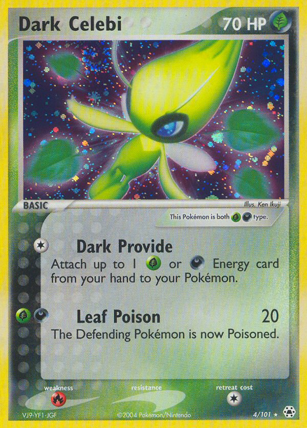 Dark Celebi 4/101 Pokémon EX Hidden Legends 2004 Holo Rare card