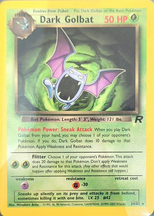 Dark Golbat (24) Rare Team Rocket 24/82 MP