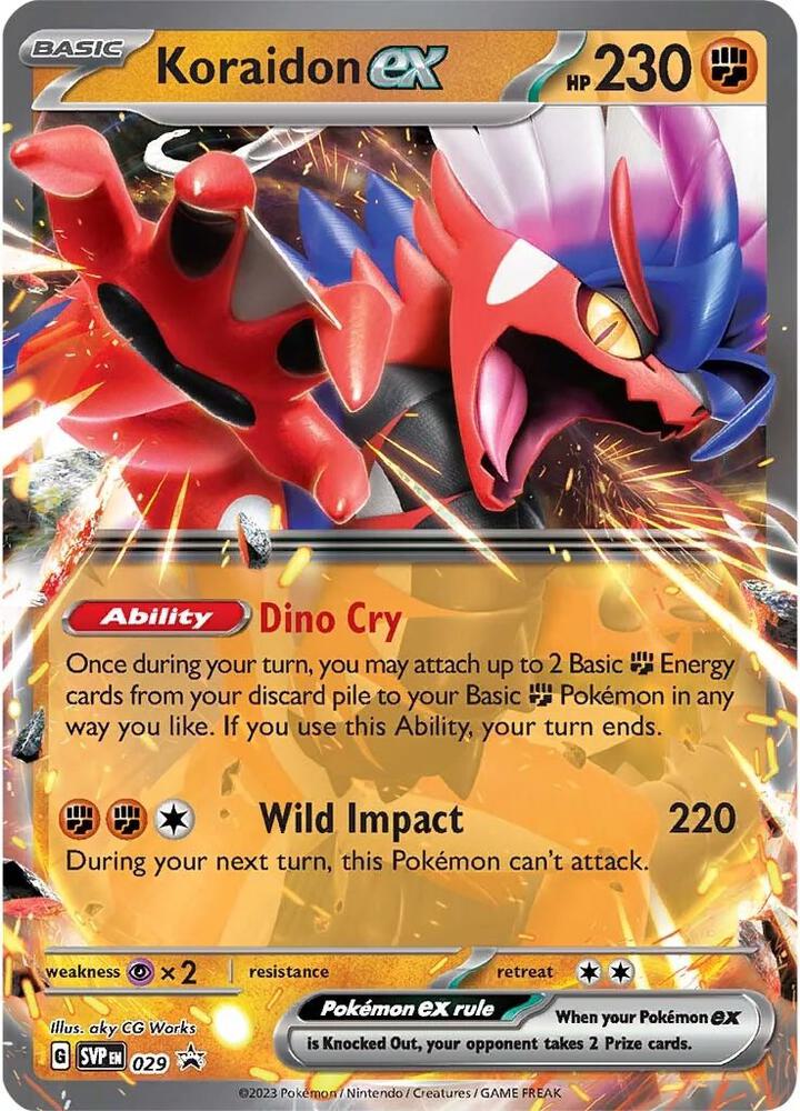 Koraidon ex Promo SV: Scarlet & Violet Promo Cards 029 NM (Back)