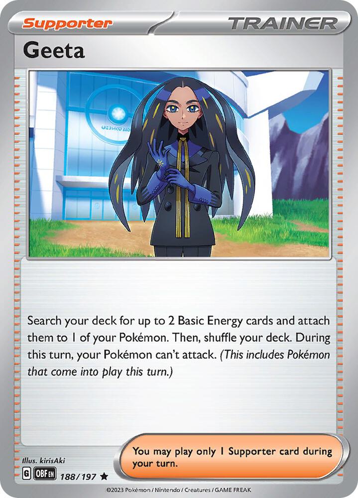 Geeta Rare SV03: Obsidian Flames 188/197 MP (Back)