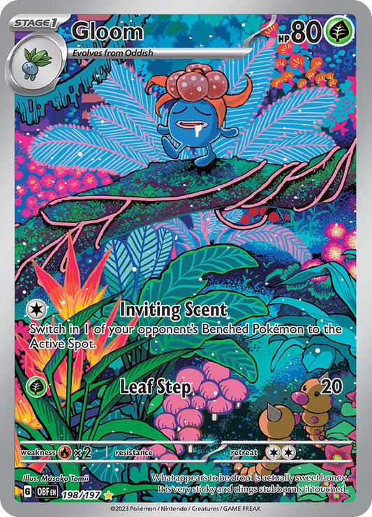 Gloom Illustration Rare SV03: Obsidian Flames 198/197 MP (Back)