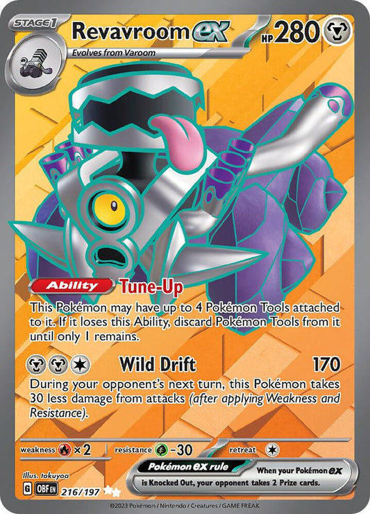 Revavroom ex - Ultra Rare SV03: Obsidian Flames 216/197 MP (Back)
