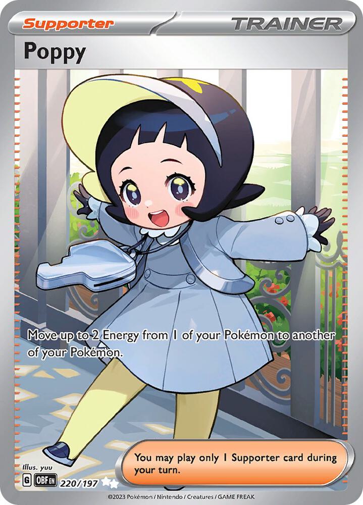 Poppy - Ultra Rare SV03: Obsidian Flames 220/197 MP (Back)