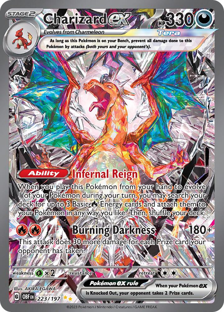 Charizard ex - Special Illustration Rare SV03: Obsidian Flames 223/197 MP (Back)