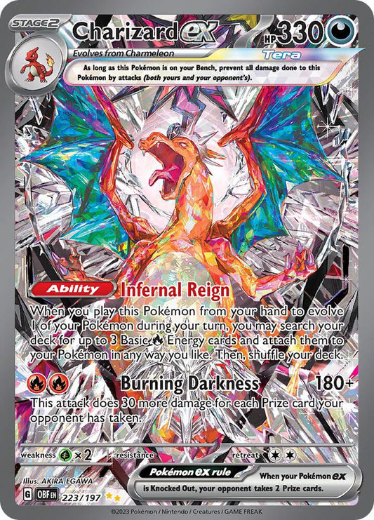 Charizard ex - Special Illustration Rare SV03: Obsidian Flames 223/197 MP (Back)