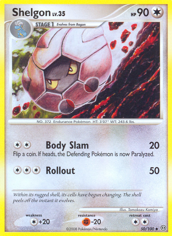 Shelgon 50/100 Pokémon Stormfront (2008) English card — catalogue reference