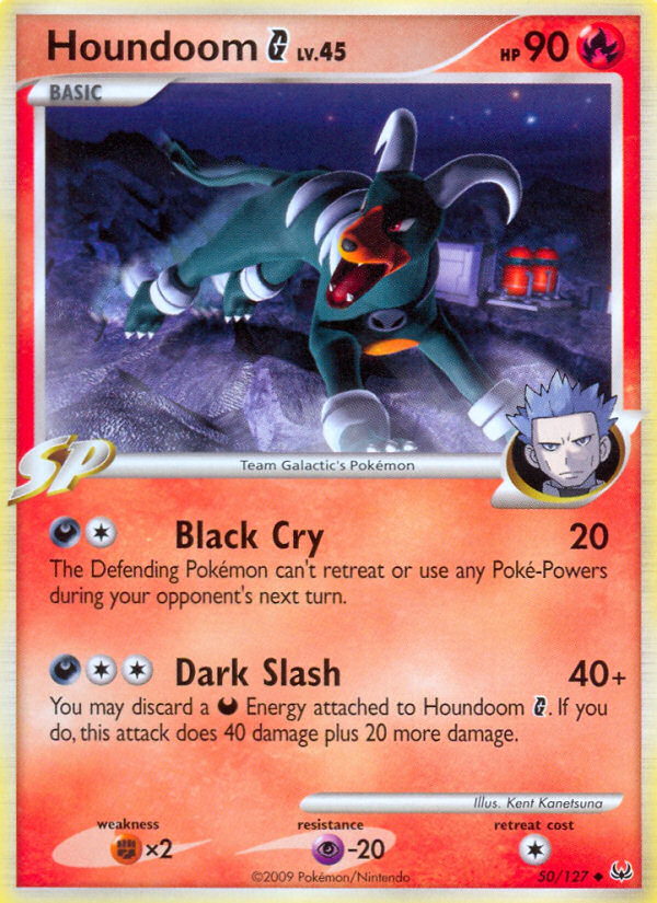 Houndoom G 50/127 Pokémon Platinum (2009) English card — catalogue reference