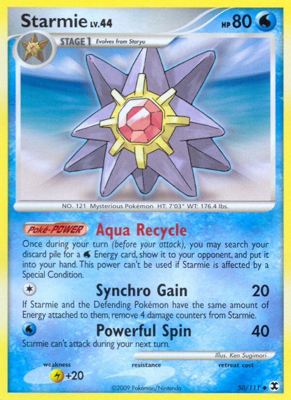Starmie 50/111 Pokémon Rising Rivals (2009) English card — catalogue reference