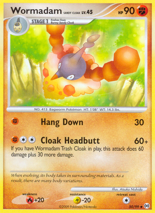 Wormadam Sandy Cloak 50/99 Pokémon Arceus (2009) English card — catalogue reference