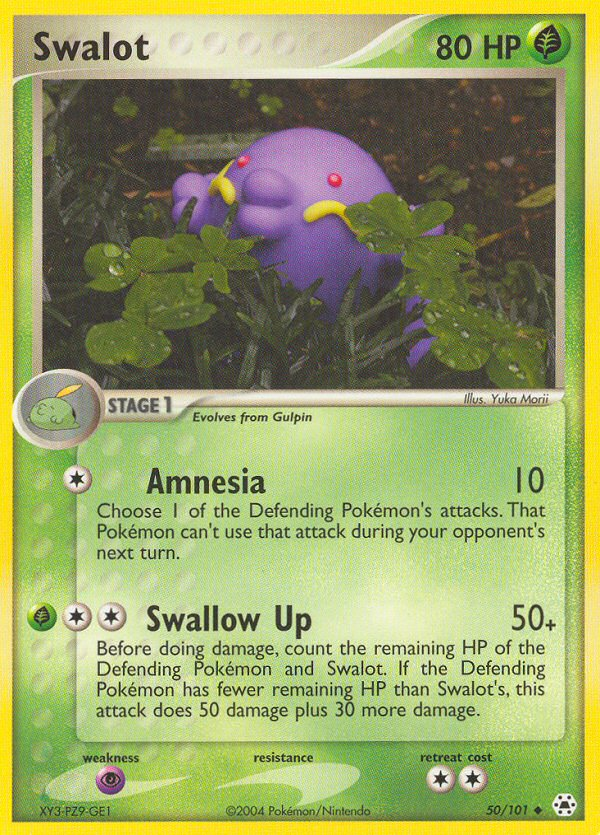 Swalot 50/101 EX Hidden Legends 2004