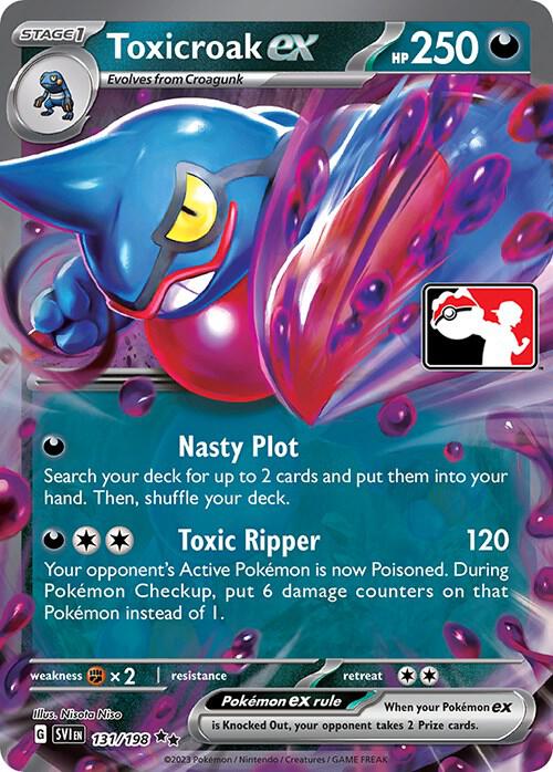Toxicroak ex Double Rare Prize Pack Series Cards 131/198 MP (Back)