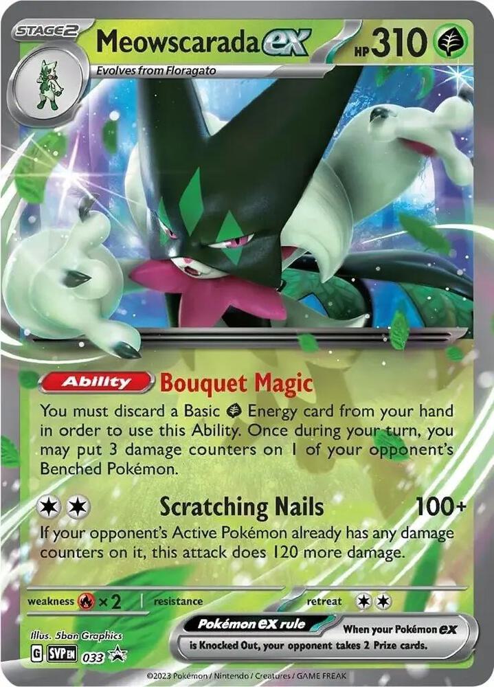 Meowscarada ex Promo SV: Scarlet & Violet Promo Cards 033 MP (Back)