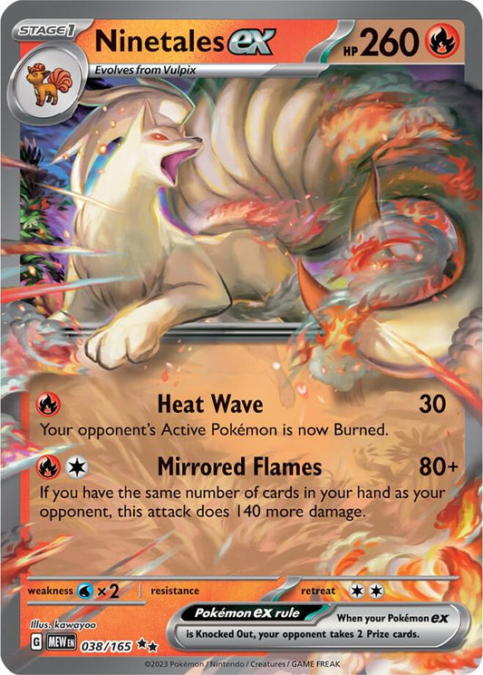 Ninetales ex - Double Rare SV: Scarlet & Violet 151 038/165 MP (Back)