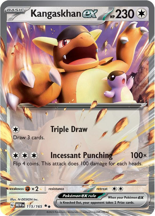 Kangaskhan ex Double Rare SV: Scarlet & Violet 151 115/165 MP (Back)